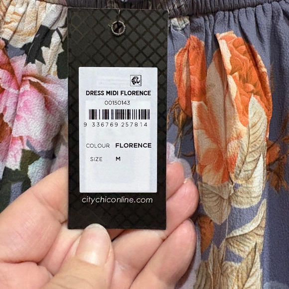 City Chic Florence Off Shoulder Midi Dress M/18 - Picture 3 of 3